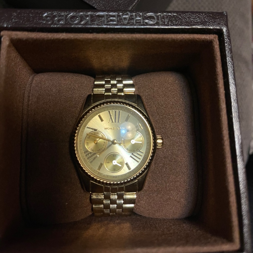 Michael Kors gold Rolex-inspired Lexington watch